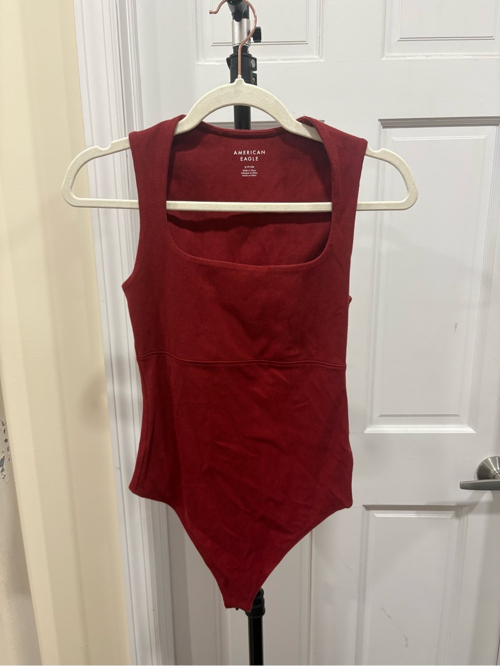 American Eagle Red Tank Bodysuit